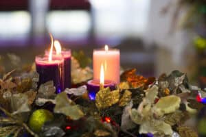 Advent picture candle